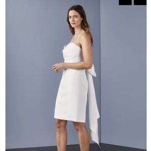 Amsale LW150 Bow Back Dress, size 6